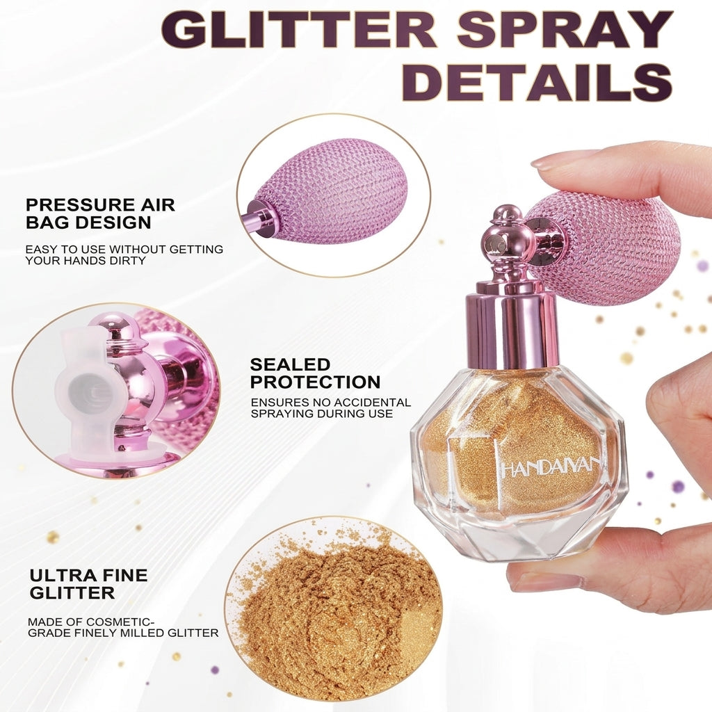 Solvara Glitter Highlighter Spray & 1-Box Pearlescent Cosmetic