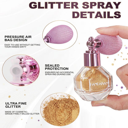 Solvara Glitter Highlighter Spray & 1-Box Pearlescent Cosmetic