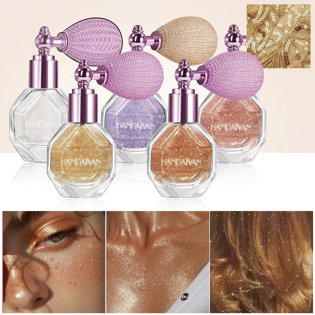Solvara Glitter Highlighter Spray & 1-Box Pearlescent Cosmetic