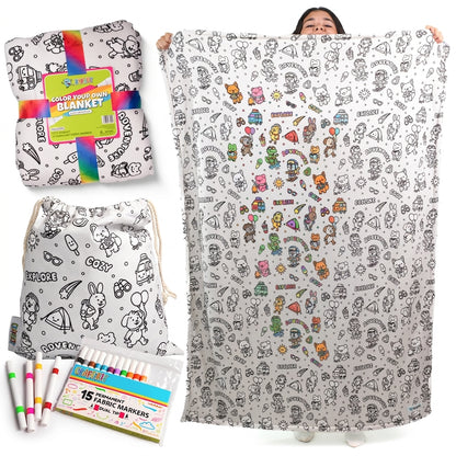 Solvara Coloring Sherpa Blanket