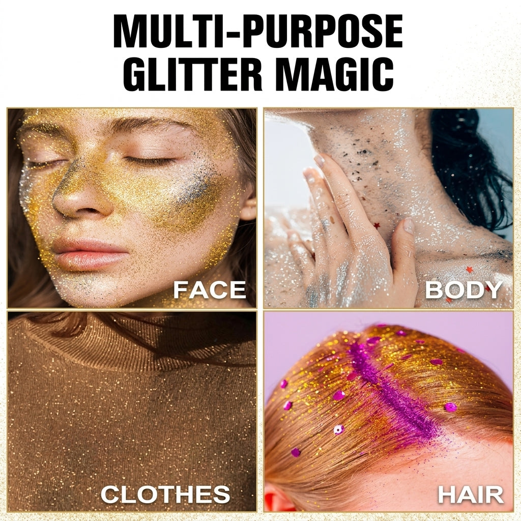Solvara Glitter Highlighter Spray & 1-Box Pearlescent Cosmetic